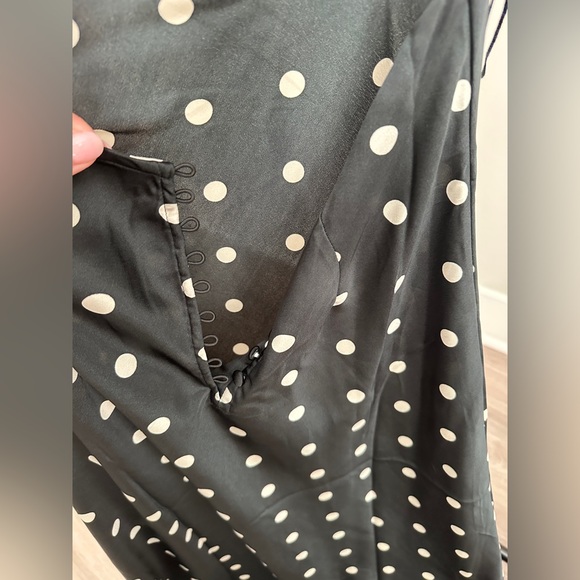 Free People, L, Black & white, polka dot, maxi dress with lace trimmings. - Picture 9 of 9